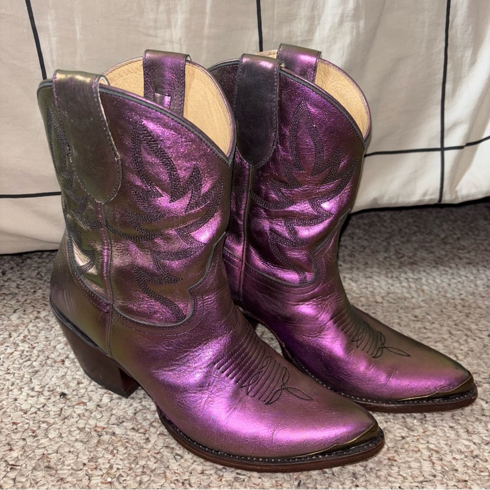 Idyllwild Metallic Purple Western Cowboy Boots